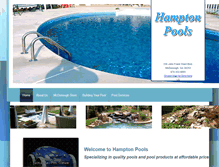 Tablet Screenshot of hamptonpools.com